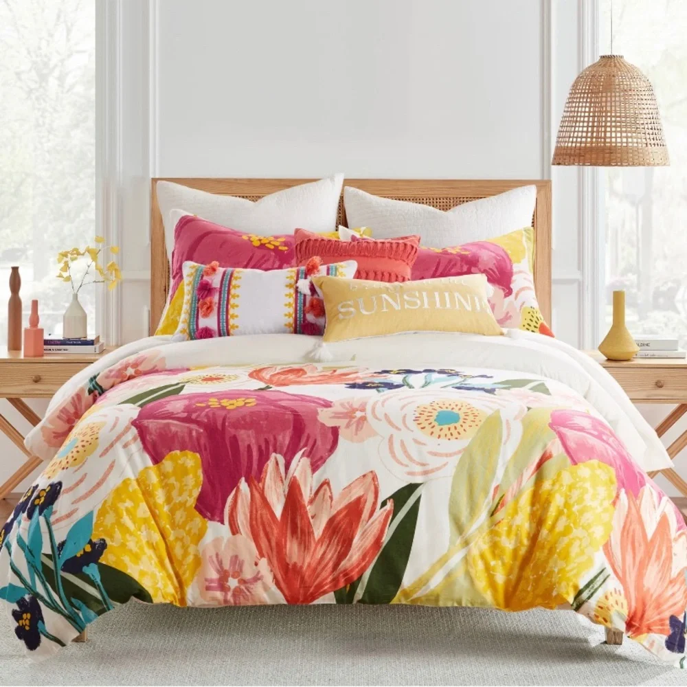 Grandiflora Duvet Cover Full/Queen 3 Piece Set - Levtex Home